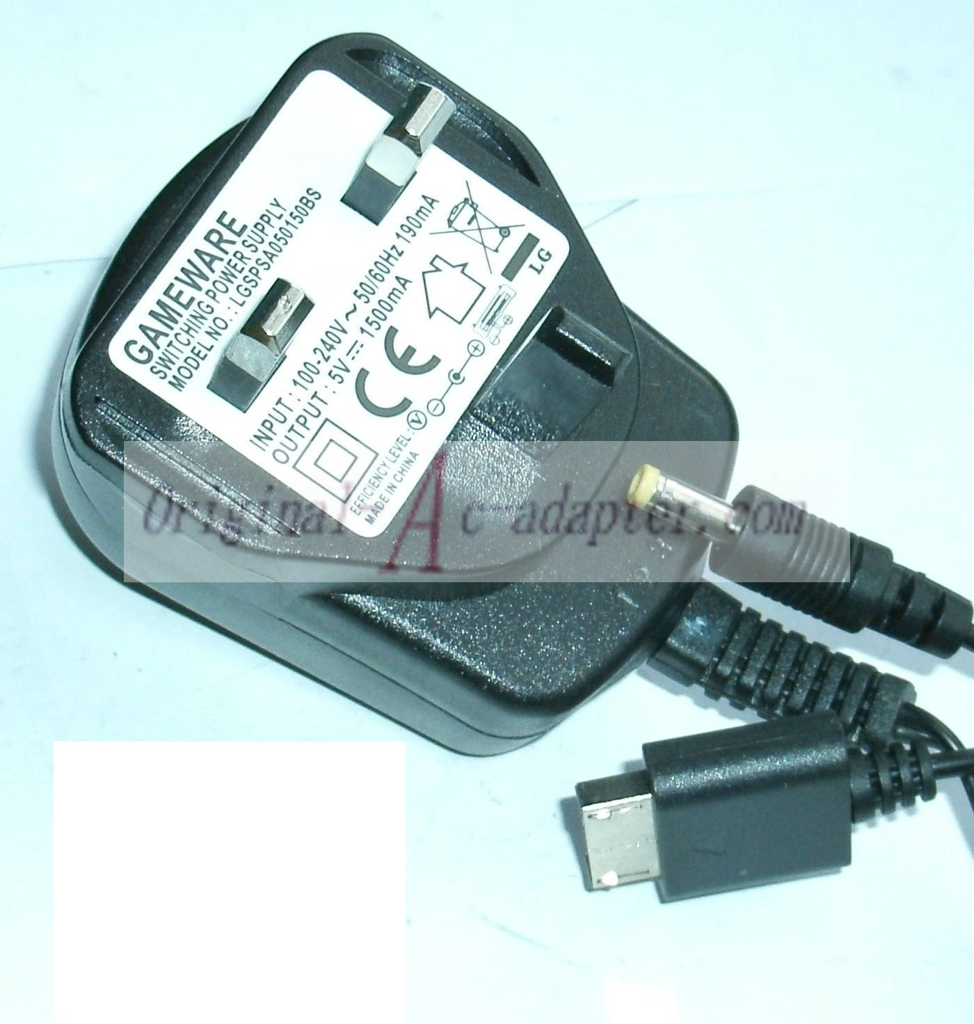 *Brand NEW*5V 1500mA AC Adapter GAMWARE SWITCHING POWER SUPPLY LGSPSA050150BS *Brand NEW*5V 1500mA AC Adapter GAMWARE SWITCHING POWER SUPPLY LGSPSA050150BS